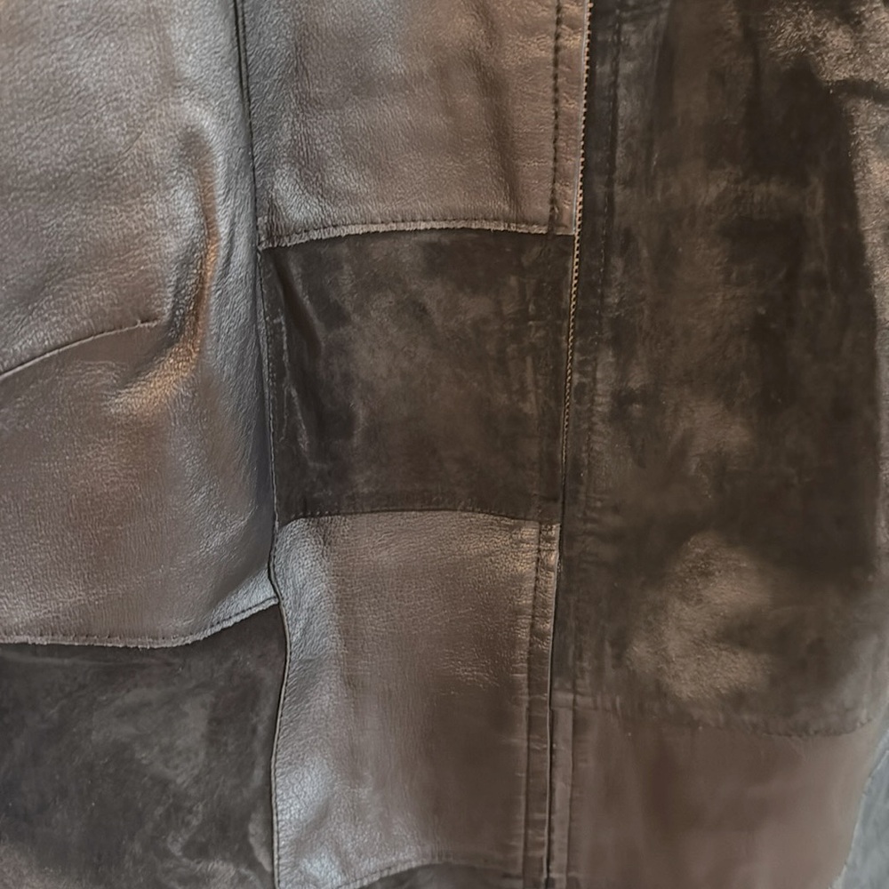 Bernardo Black Patchwork Leather Jacket - image 5